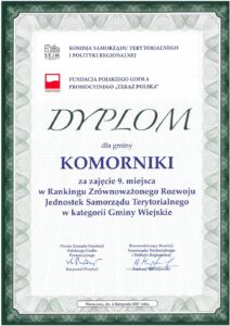 Komorniki wysoko w Rankingu Zrównoważonego Rozwoju