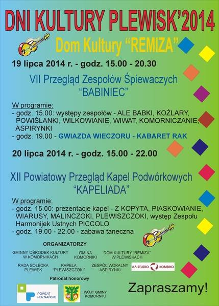Dni Kultury Plewisk - 19-20 lipca