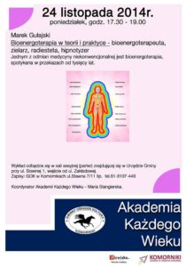 Wykład bioenergoterapeuty - 24 Listopada