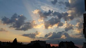 Sunset over Plewiska by Tom