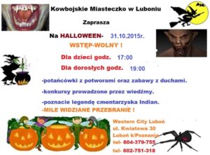 Halloween w Kowbojskim Miasteczku w Luboniu