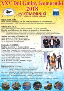 Zapraszamy na XXV Dni Gminy Komorniki