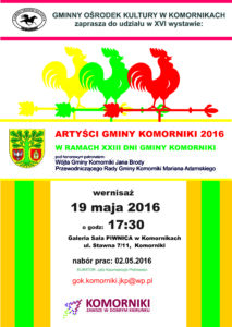Gminny Ośrodek Kultury Komorniki zaprasza do udziału w wystawie i konkursie