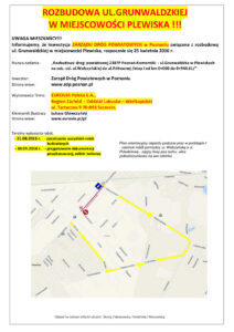 REMONT UL. GRUNWALDZKIEJ W PLEWISKACH