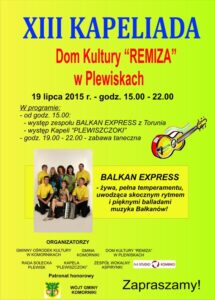 XIII Kapeliada: 19 lipca w Plewiskach