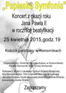 Symfonia papieska - 25 kwietnia