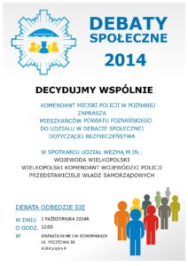 Debata społeczna poświęcona bezpieczeństwu - 1 października