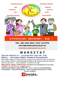 Stresowi mówimy Nie! - warsztat 27 września