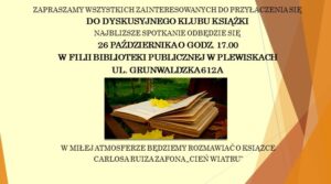 Dyskusyjny klub książki: 26 października