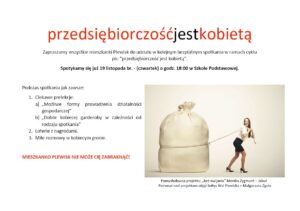Kolejne spotkanie z cyklu "Przedsiębiorczość jest kobietą"