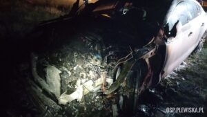 Pożar samochodu w niedzielę w Komornikach