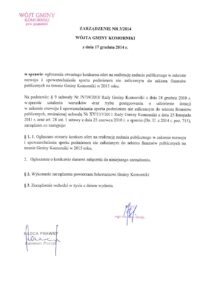 Przetarg dot. rozwoju i upowszechniania sportu.
