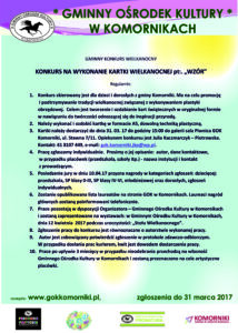 Konkurs na wykonanie "Kartki Wielkanocnej"