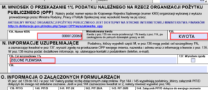 1% podatku dla Zielonych-Plewisk