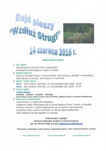 RAJD PIESZY "WZDŁUŻ STRUGI" 14.06.2015