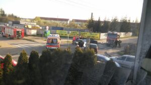 Wypadek na skrzyżowaniu ul. Skrytej z ul. Fabianowską