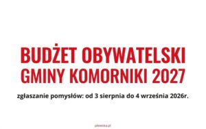budżet obywatelski gminy komorniki 2027