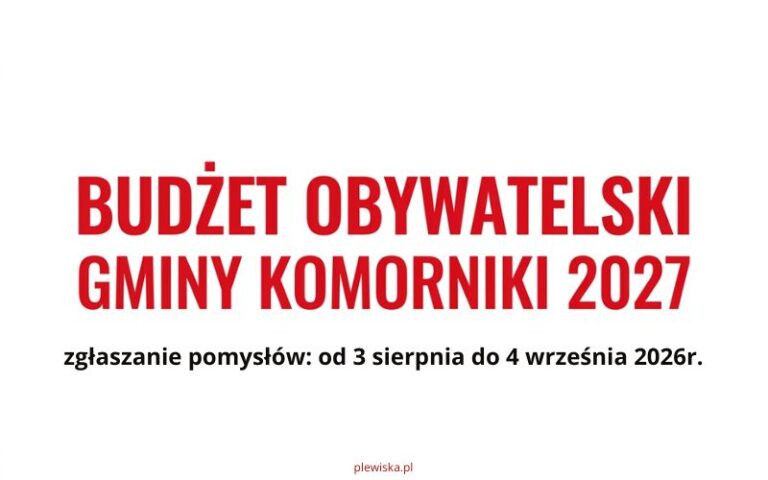 budżet obywatelski gminy komorniki 2027